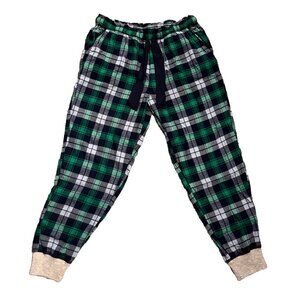 Aerie Women's Plaid Pajama Jogger Pants Flannel Green Size Medium